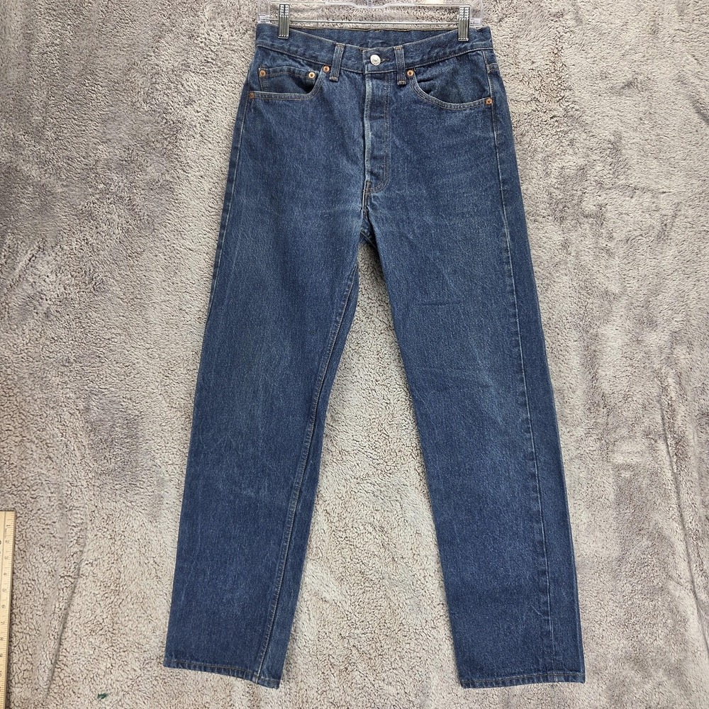 Vintage Levis 501 Jeans Mens 28x30 Blue Made in USA Button Fly Regular Straight